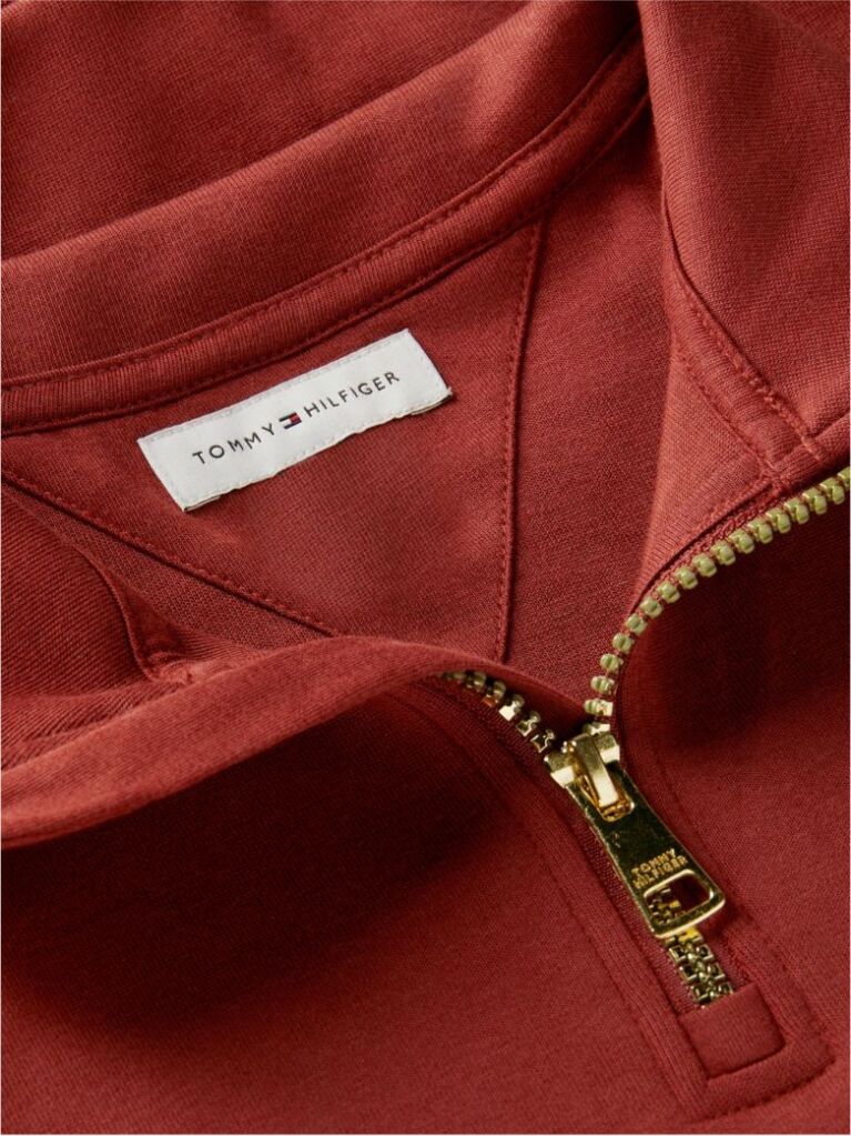 Red Logo Badge Quarter-Zip Sweatshirt  Boys