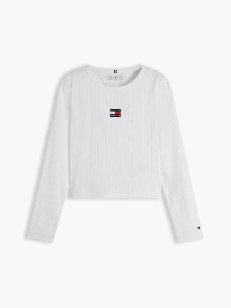 White Heritage Extra Slim Long Sleeve T-Shirt  Girls