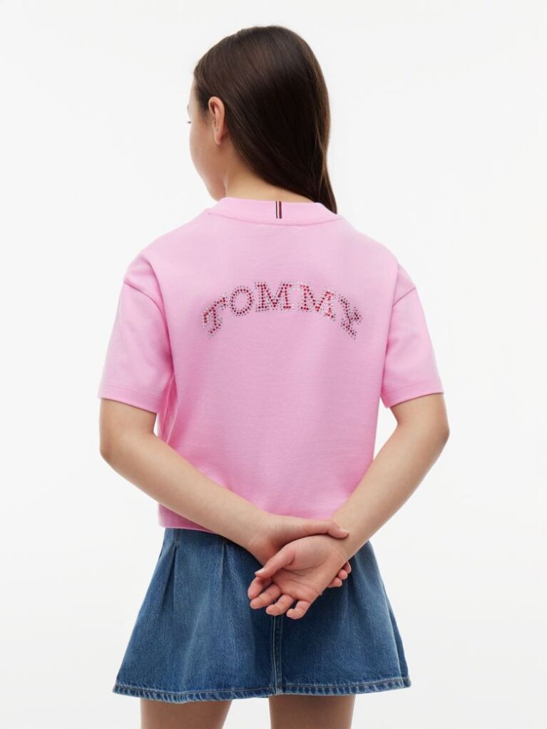 Pink Rhinestone Jersey T-Shirt  Girls