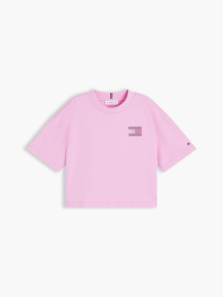 Pink Rhinestone Jersey T-Shirt  Girls