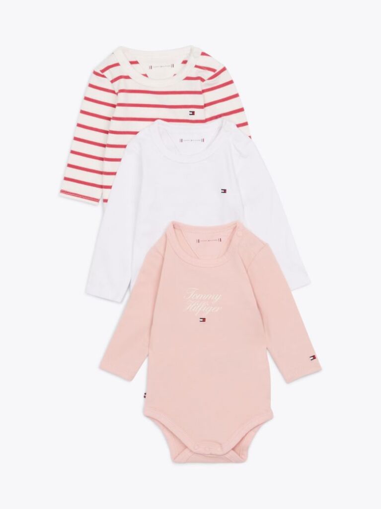Pink 3-Pack Long Sleeve Bodysuit Gift Set  Newborn