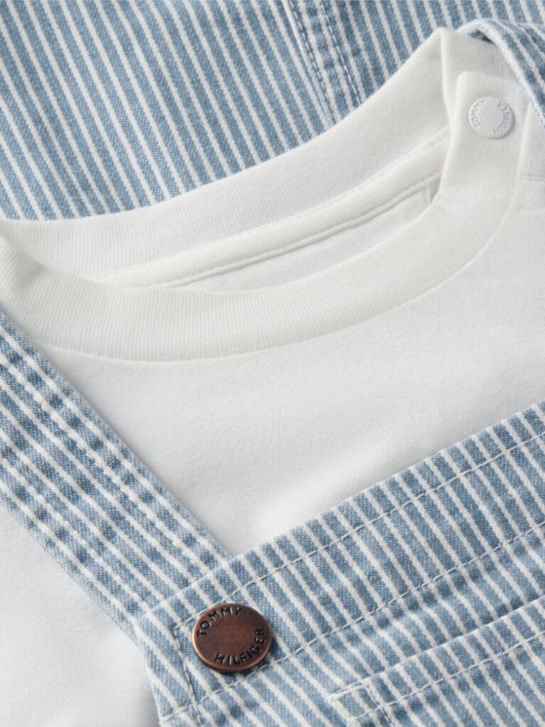 Multi Denim Σετ Ριγέ Φόρεμα Με T-Shirt  Βρεφικά