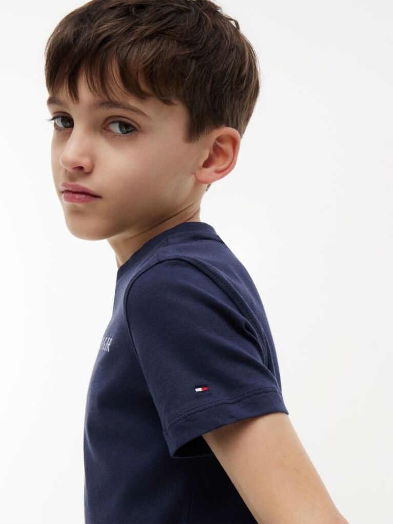 Μπλε T-Shirt Από Οργανικό Βαμβάκι  Παιδί Unisex