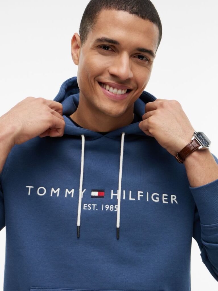 Μπλε Flex Hoody Με Λογότυπο  Άνδρες