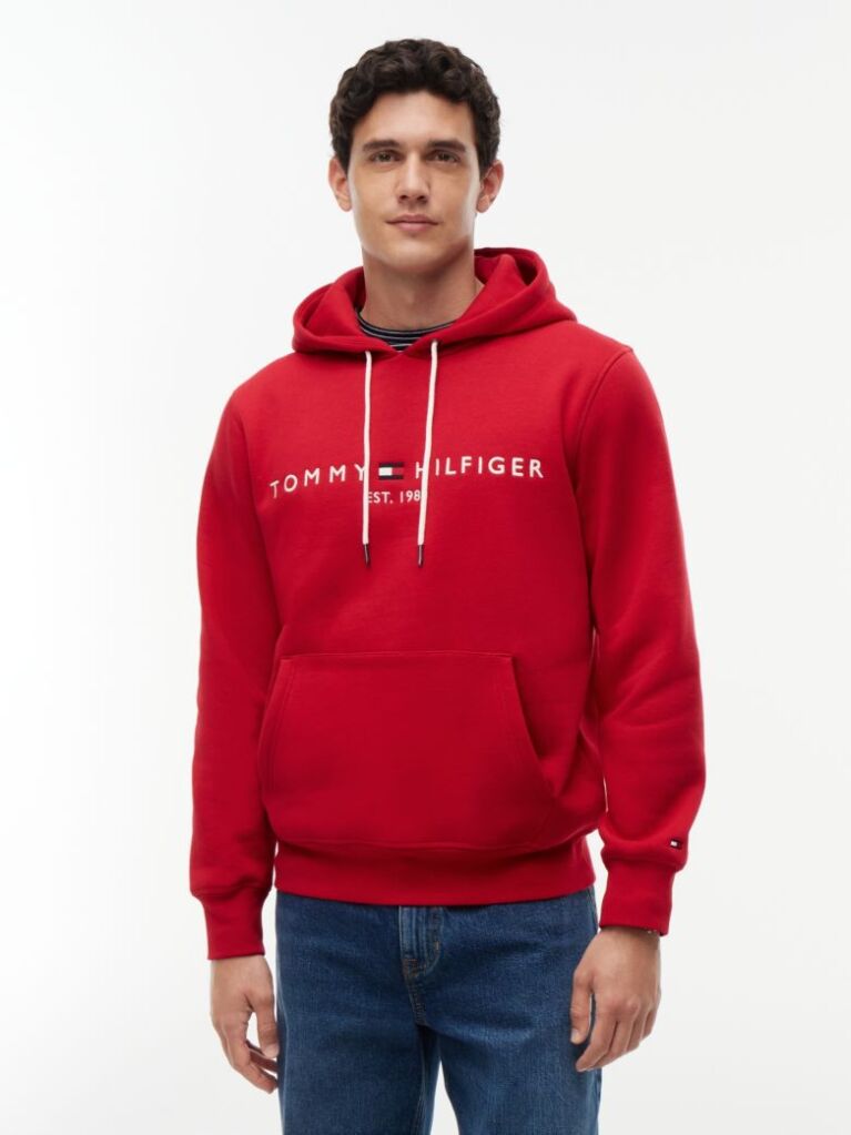 Κόκκινο Flex Hoody Με Λογότυπο  Άνδρες