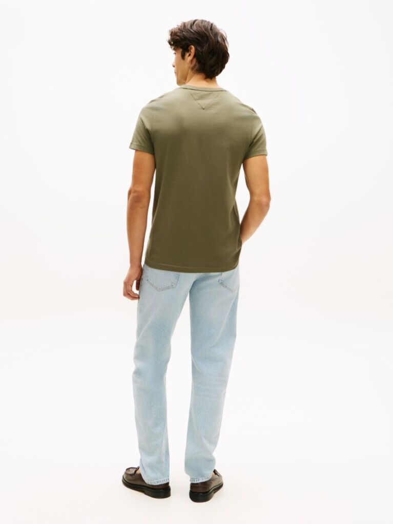 Green Organic Cotton Chest Logo T-Shirt  Men