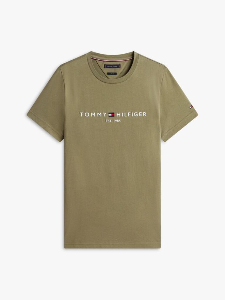 Green Organic Cotton Chest Logo T-Shirt  Men