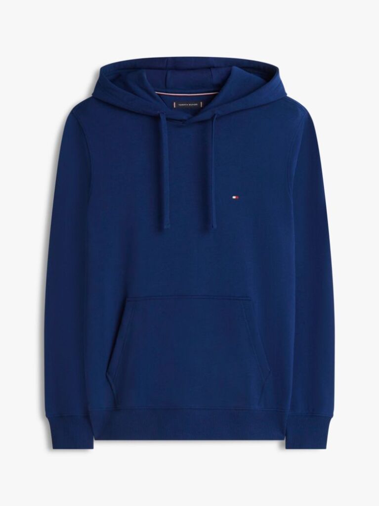 Μπλε Hoody Από Βαμβακερό Terry Με Κεντητό Σημαιάκι  Άνδρες