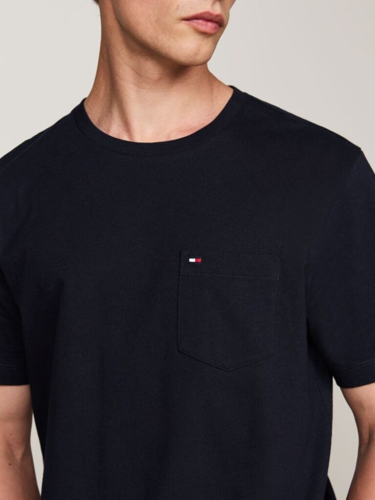 Μπλε T-Shirt Με Σήμα Στην Τσέπη  Άνδρες
