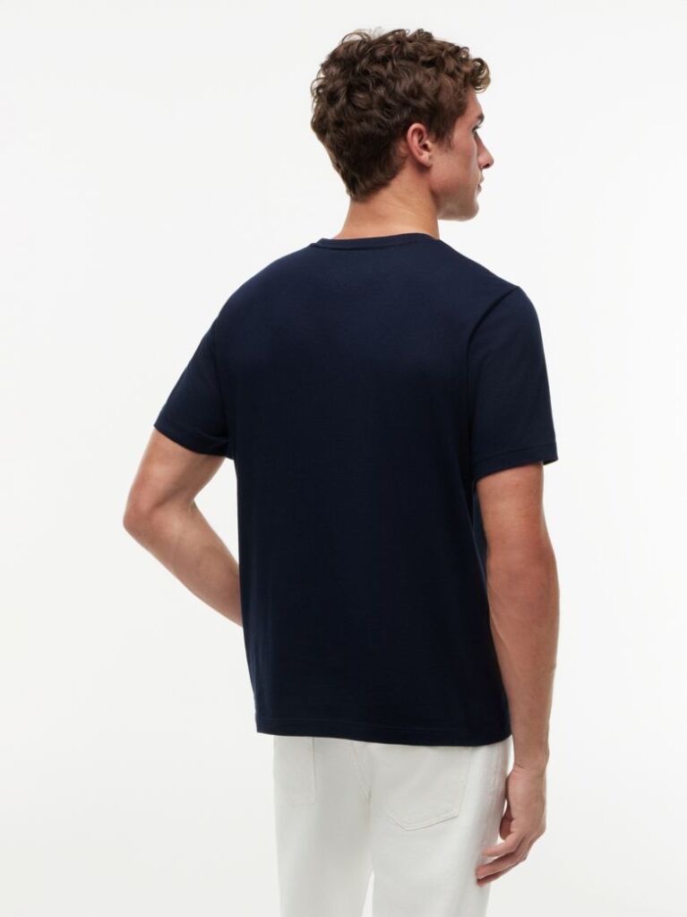 Μπλε T-Shirt Με Σήμα Στην Τσέπη  Άνδρες