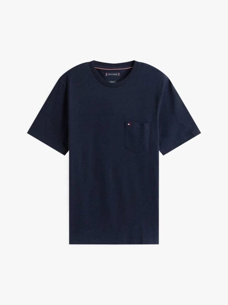 Μπλε T-Shirt Με Σήμα Στην Τσέπη  Άνδρες