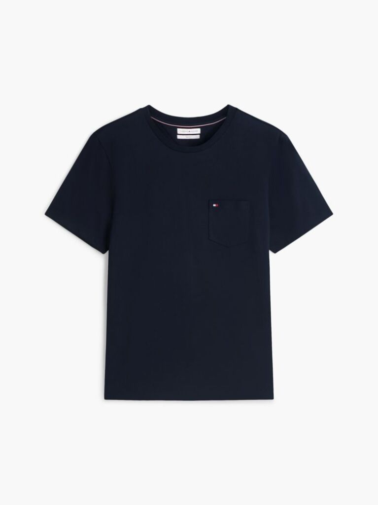 Μπλε T-Shirt Με Σήμα Στην Τσέπη  Άνδρες