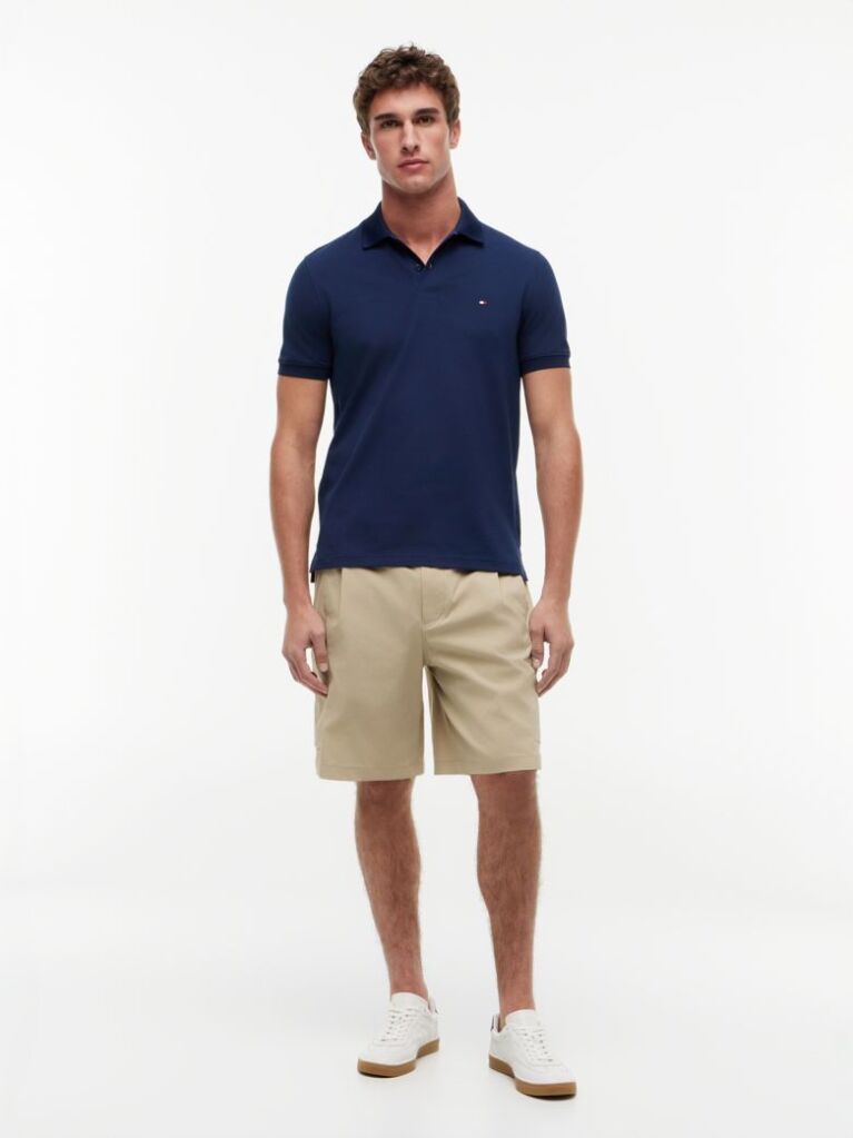 Blue Moisture Wicking Pique Regular Polo Shirt  Men