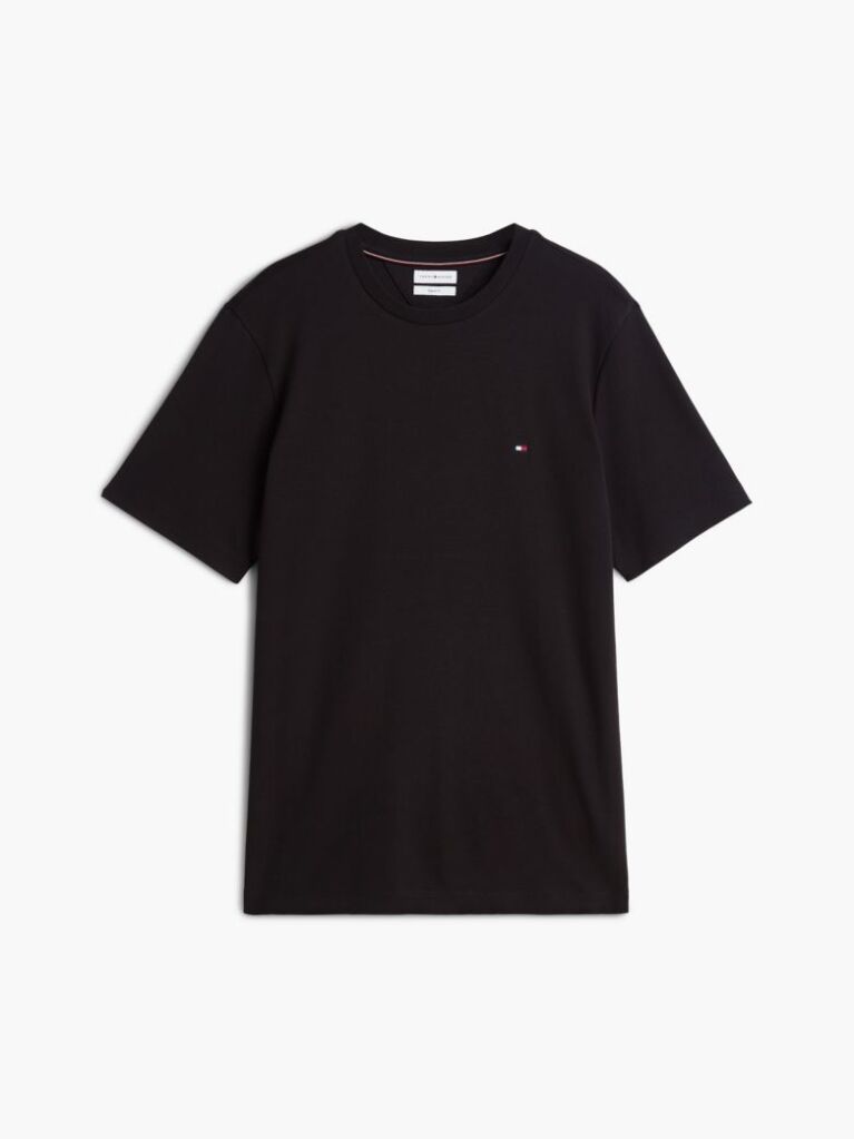 Μαύρο Interlock Πλεκτό T-Shirt  Άνδρες