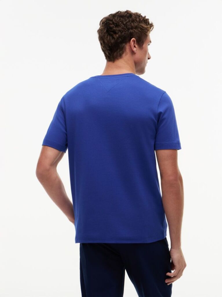 Blue Interlock Knit T-Shirt  Men