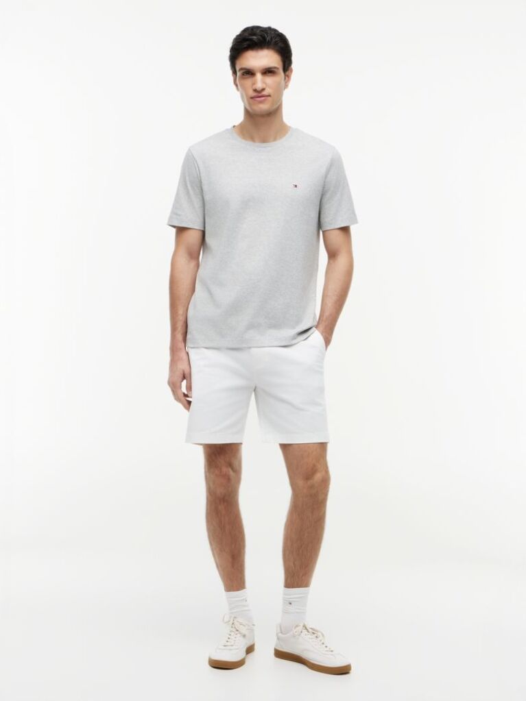 Γκρι Interlock Πλεκτό T-Shirt  Άνδρες