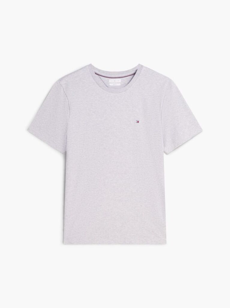 Γκρι Interlock Πλεκτό T-Shirt  Άνδρες