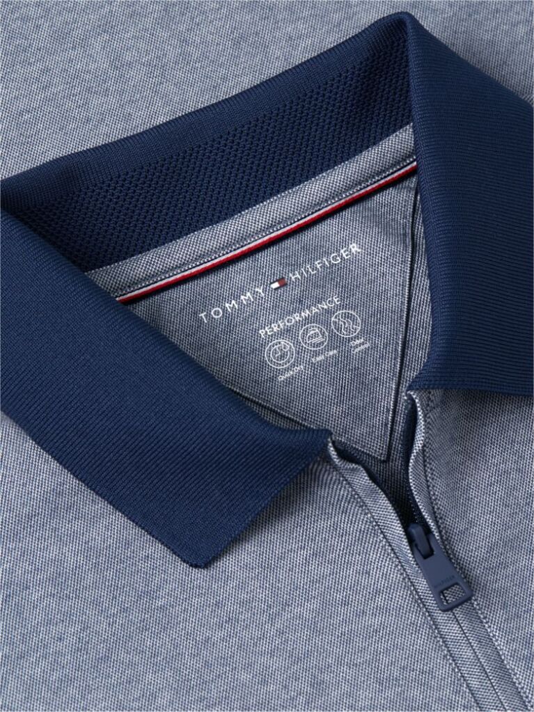 Multi Performance Regular Fit Quarter-Zip Oxford Polo Shirt  Men
