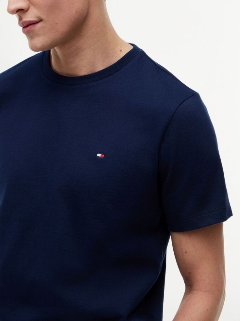 Blue Flag Embroidery T-Shirt  Men