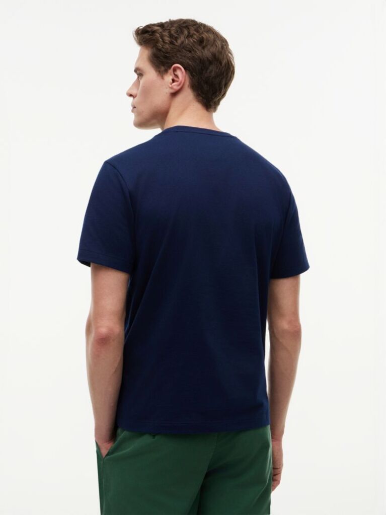 Blue Flag Embroidery T-Shirt  Men