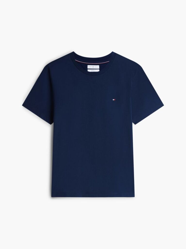 Blue Flag Embroidery T-Shirt  Men