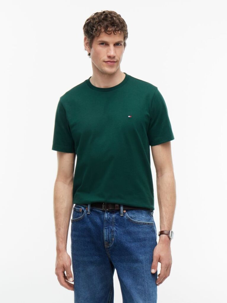 Green Flag Embroidery T-Shirt  Men