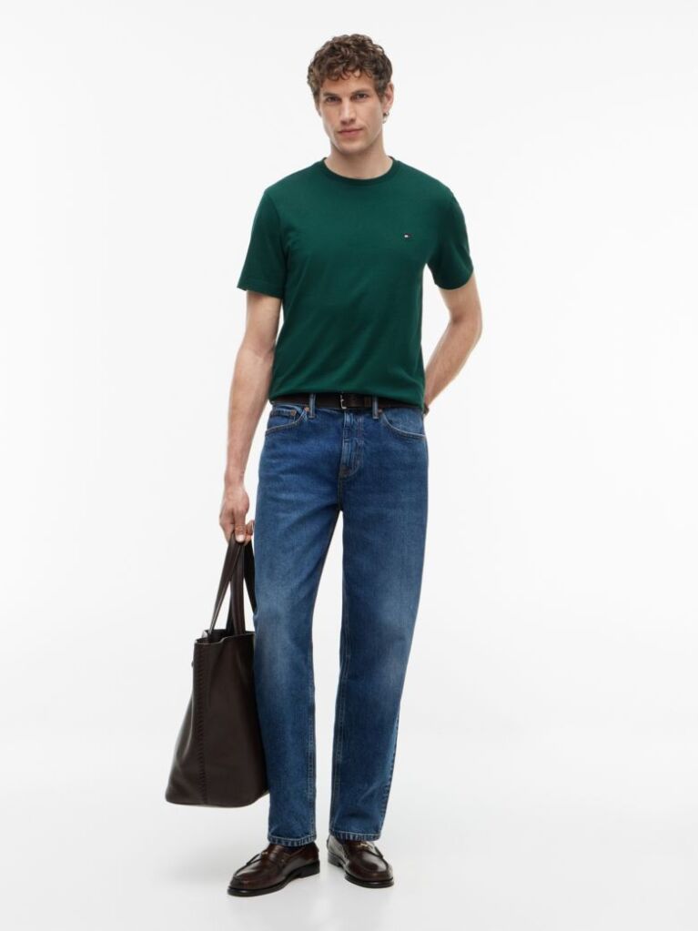 Green Flag Embroidery T-Shirt  Men