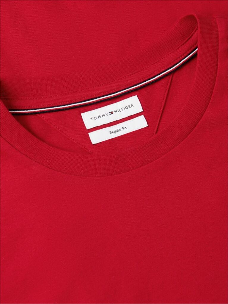 Κόκκινο T-Shirt Με Κεντητή Σημαία  Άνδρες