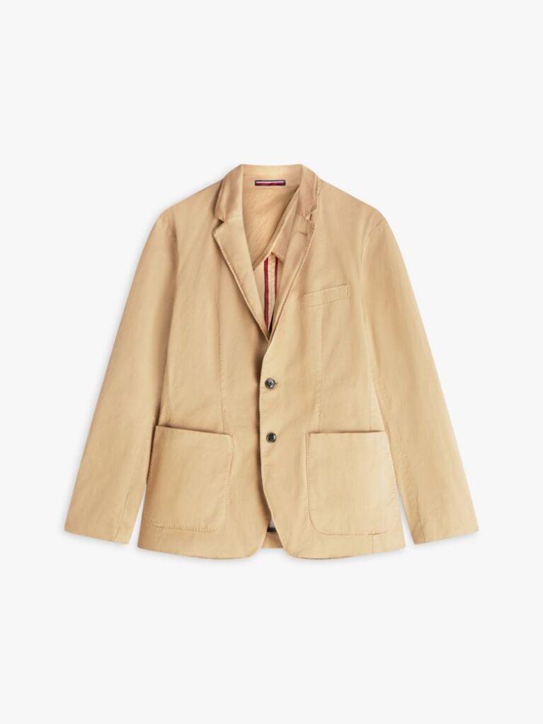 Μπεζ Smart Casual Blazer Σε Κανονική Γραμμή  Άνδρες