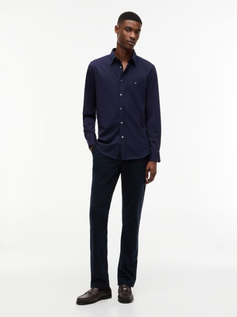 Blue Performance Slim Shirt  Men
