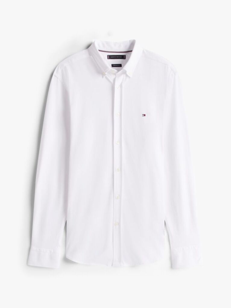 White Performance Slim Shirt  Men