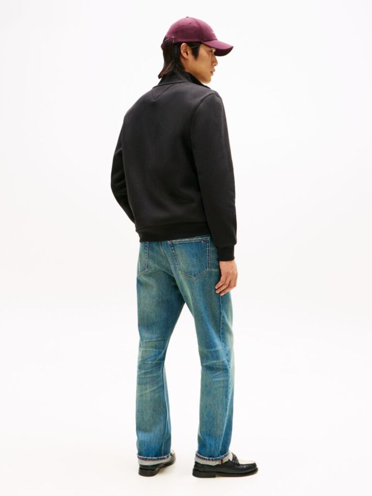 Black Stand-Up Collar Track Jacket  Men