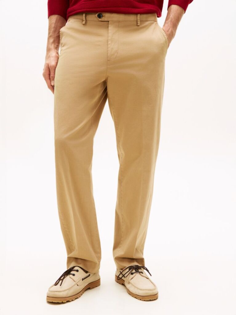 Μπεζ Smart Casual Παντελόνι Σε Κανονική Γραμμή  Άνδρες