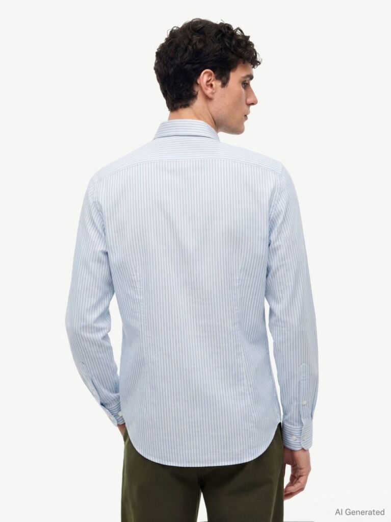 Multi Smart Casual Ριγέ Πουκάμισο Σε Slim Γραμμή  Άνδρες