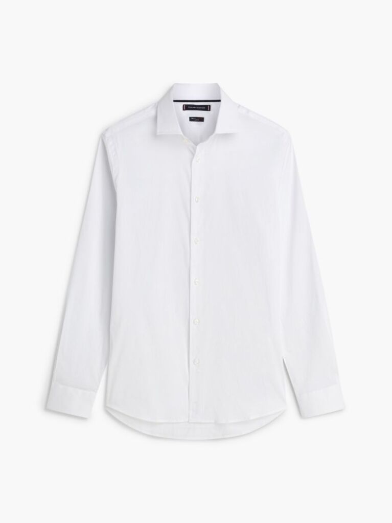 Άσπρο Smart Casual TH Flex Πουκάμισο Σε Slim Γραμμή  Άνδρες