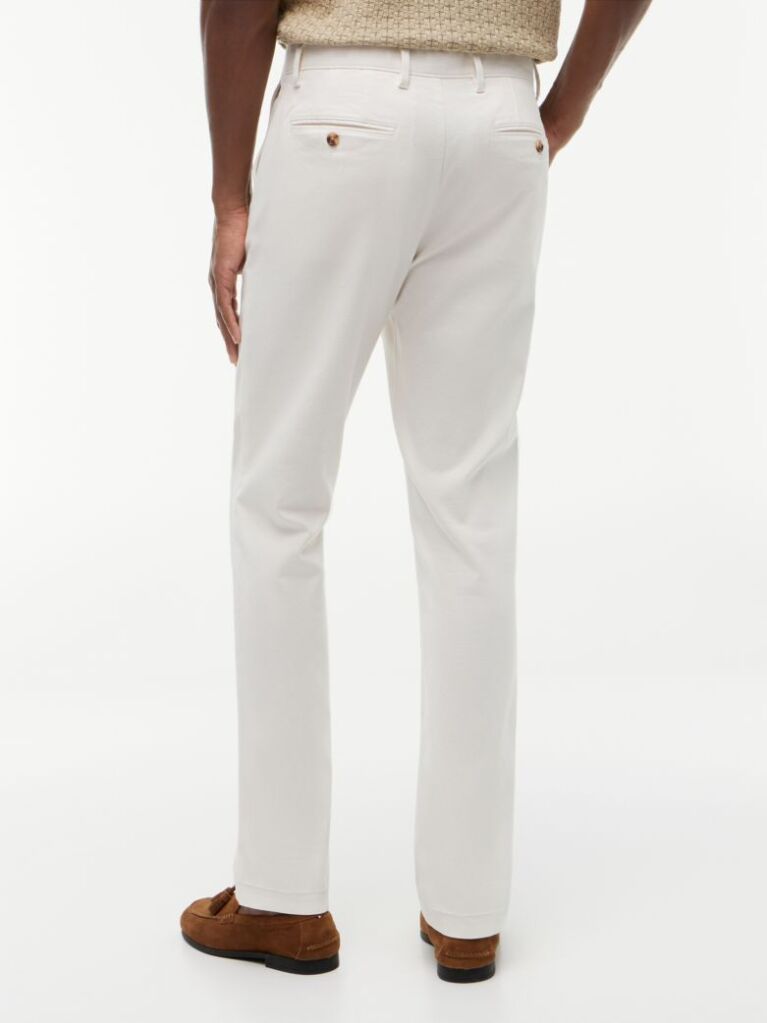 Beige Denton Straight Textured Chinos  Men