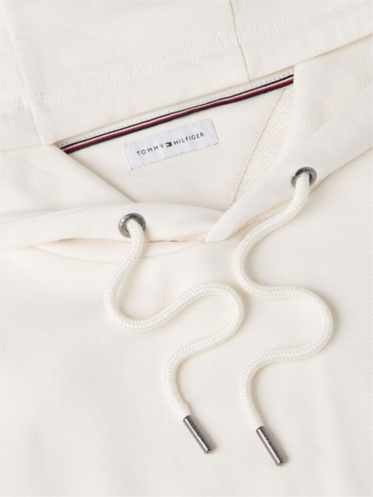 Beige Back Graphic Twill Terry Hoody  Men