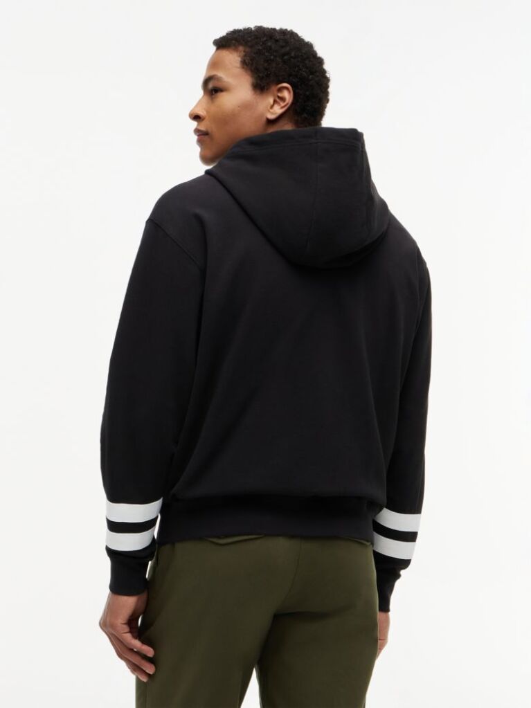 Black Nautical Logo Zip-Thru Hoody  Men