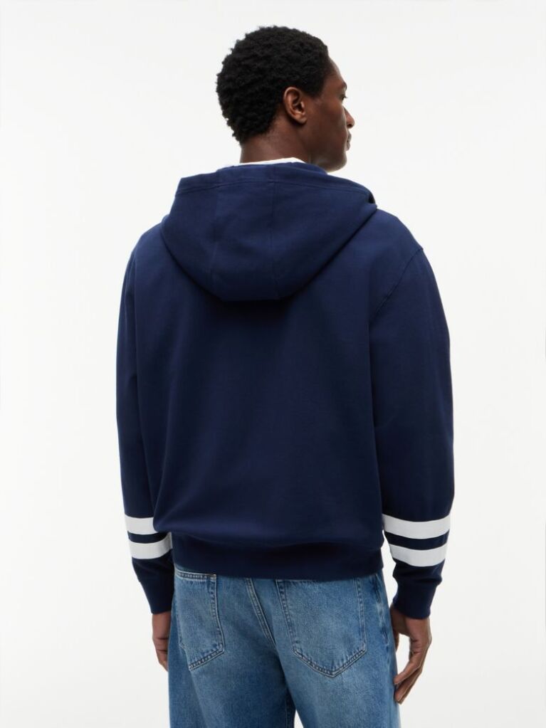 Blue Nautical Logo Zip-Thru Hoody  Men