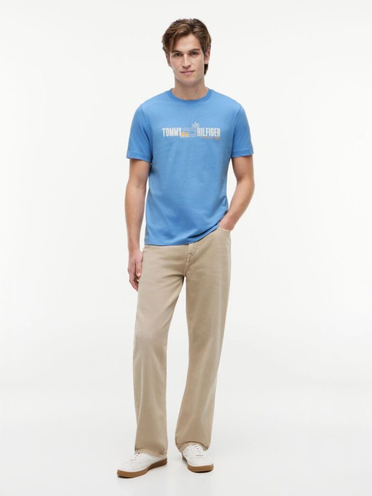 Blue Logo Graphic Jersey T-Shirt  Men
