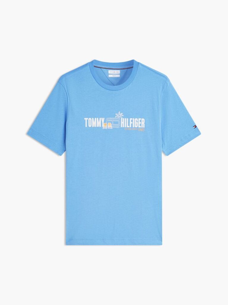 Blue Logo Graphic Jersey T-Shirt  Men