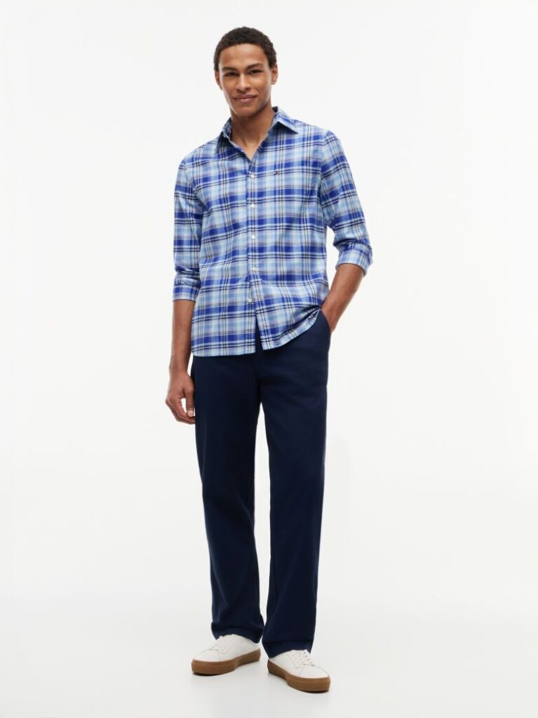 Multi Regular Fit Check Lightweight Oxford Shirt  Men
