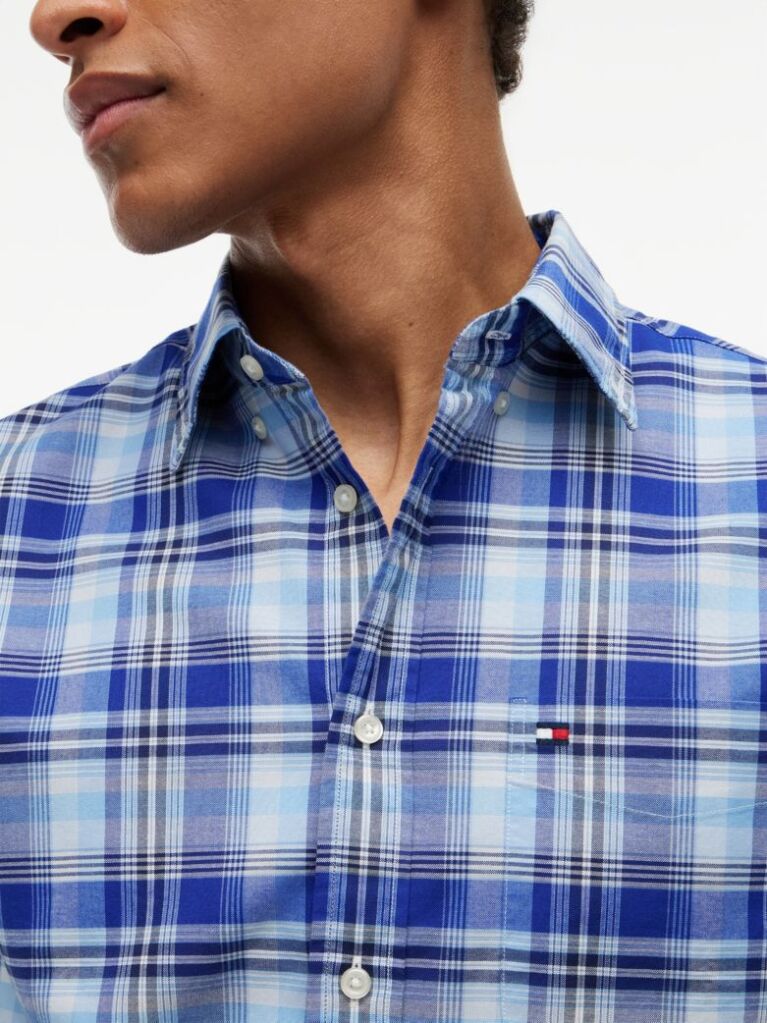 Multi Regular Fit Check Lightweight Oxford Shirt  Men