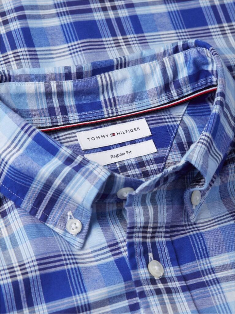 Multi Regular Fit Check Lightweight Oxford Shirt  Men
