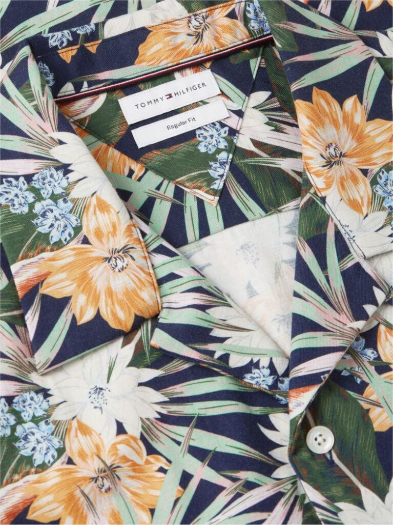 Multi Regular Fit Floral Short Sleeve Shirt  Men