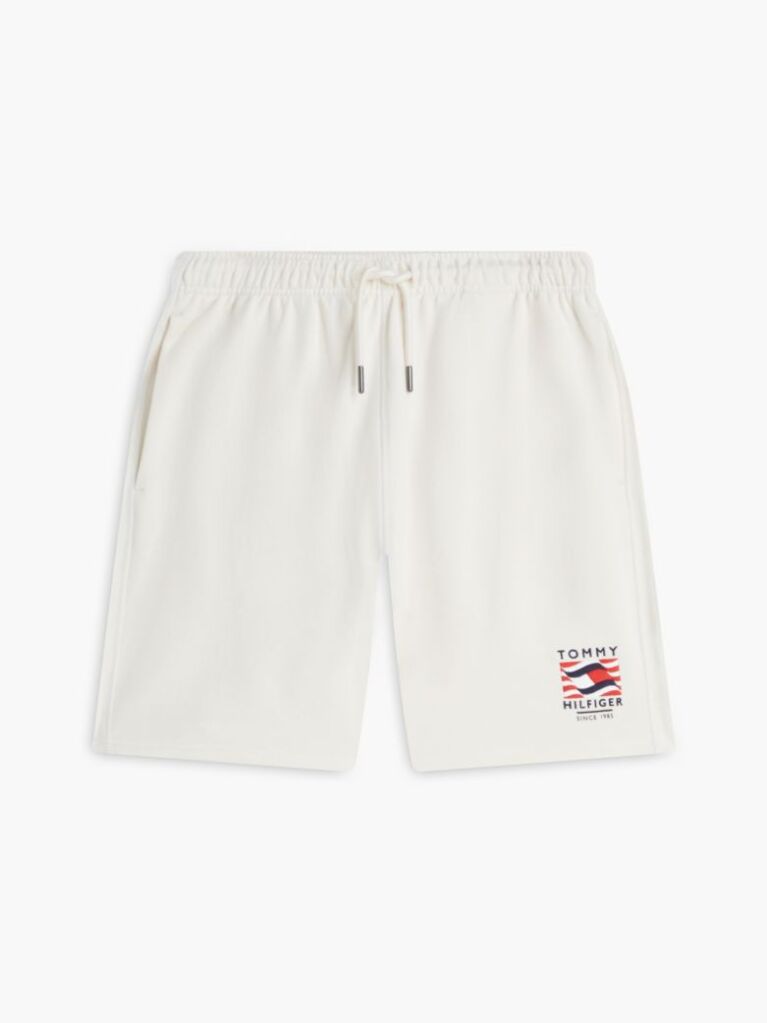 Beige Logo Embroidery Terry Sweat Bermuda Shorts  Men