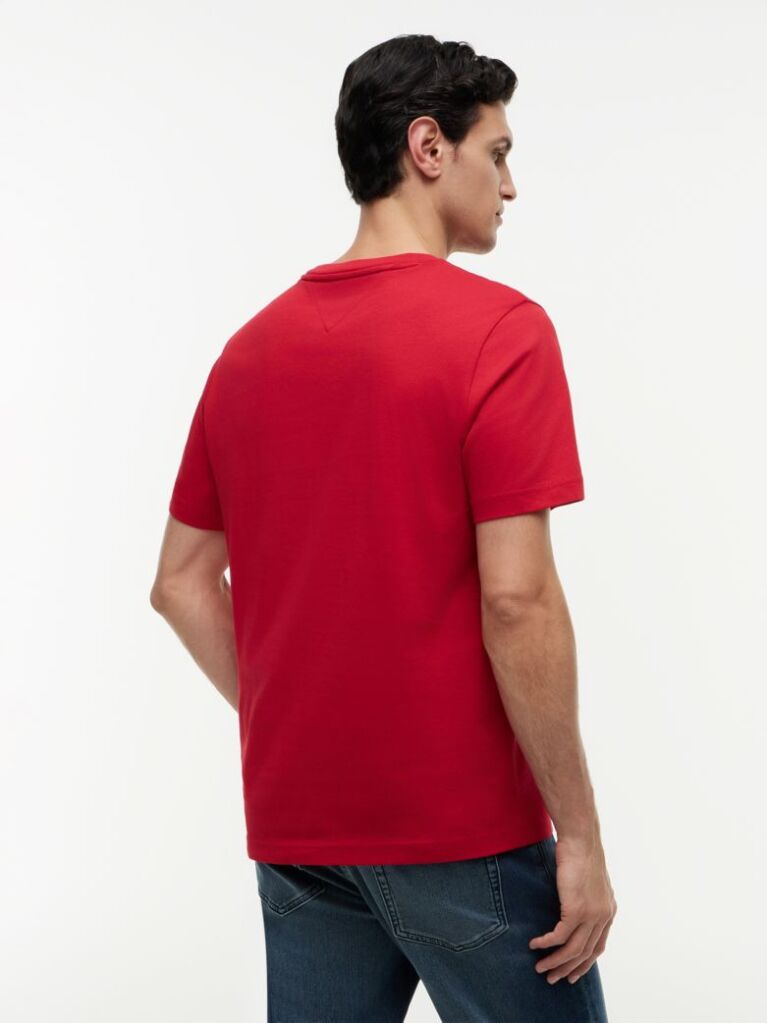 Κόκκινο T-Shirt Με Wavy Σημαία  Άνδρες