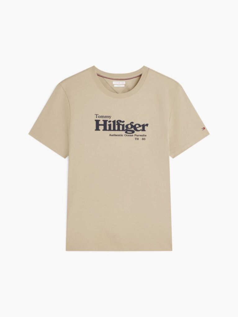 Μπεζ T-Shirt Με Λογότυπο  Άνδρες