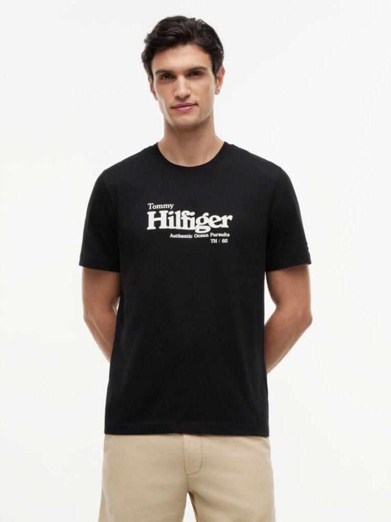 Μαύρο T-Shirt Με Λογότυπο  Άνδρες