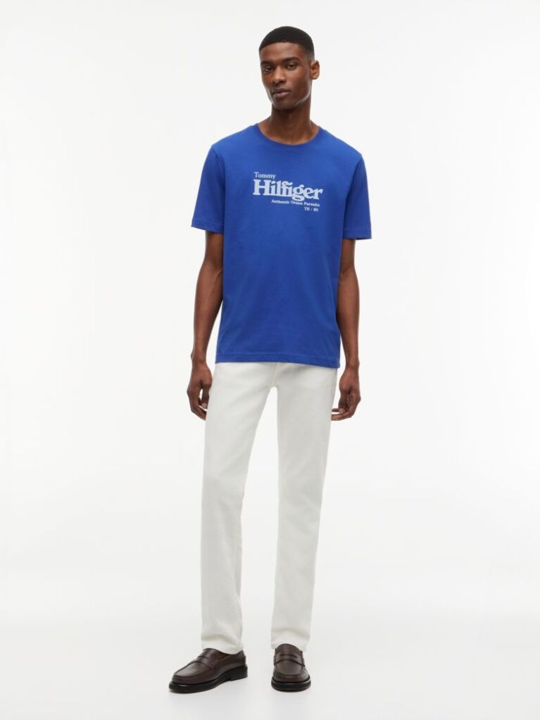 Blue Logo Graphic Jersey T-Shirt  Men
